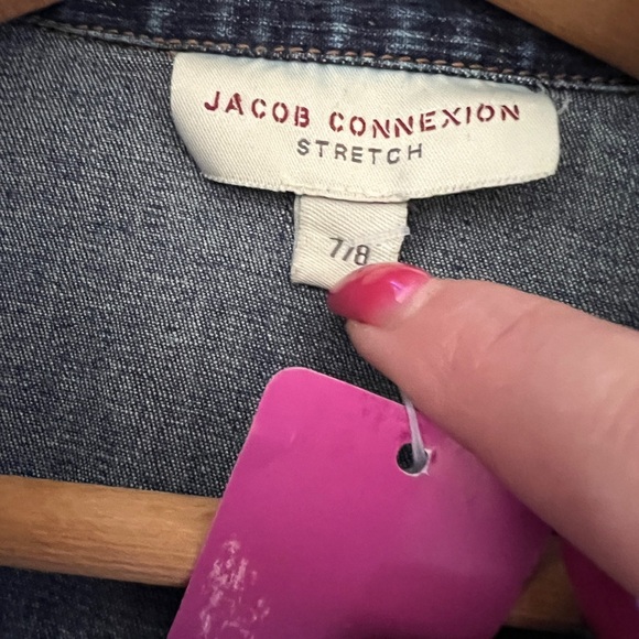 Jacob Conextion Stretch Vintage Denim Dress 7/8 - Picture 7 of 12